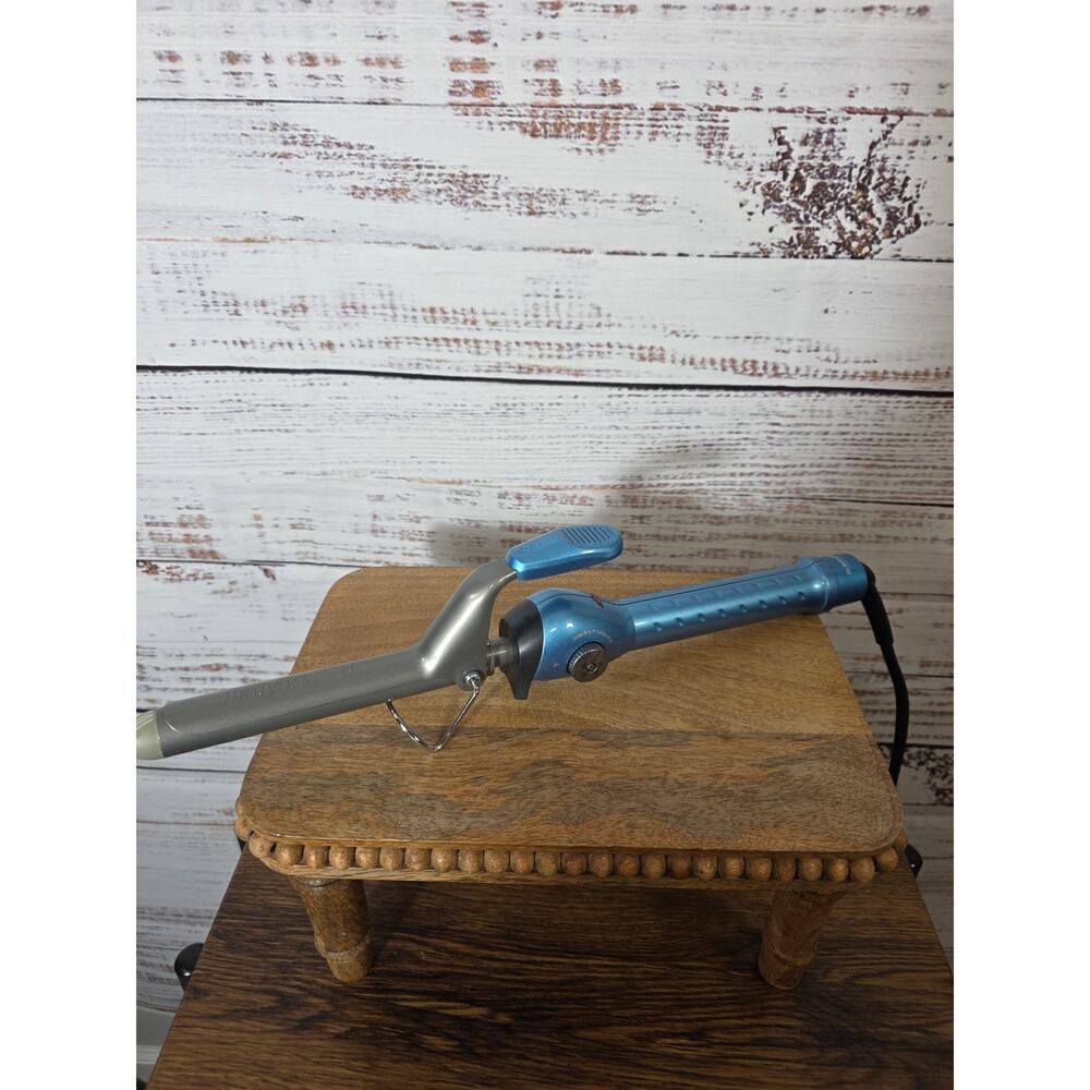 BaByliss Blue and Silver 1" Curling Iron